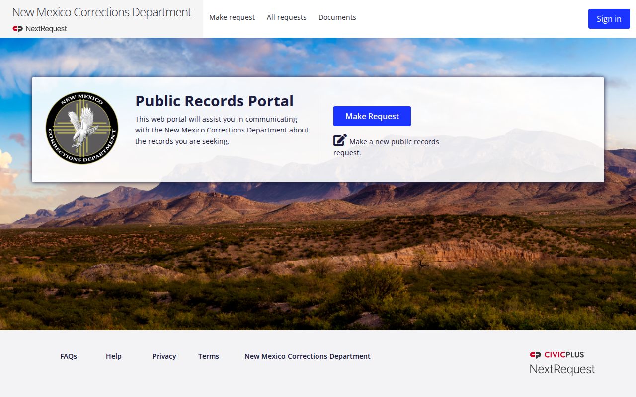 Mora County projected release date NMCD records request portal