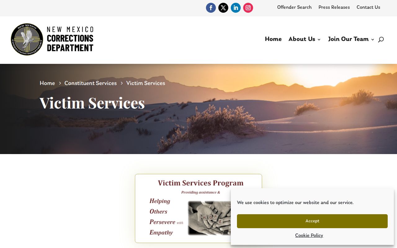 Mora County projected release date information through NMCD Victim Services